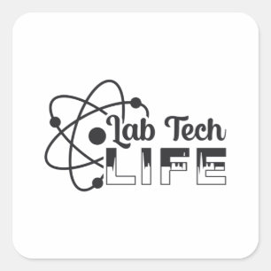 Adesivo Quadrado Médico científico do laboratório de ciências biomé