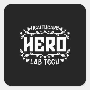 Adesivo Quadrado Médico do Laboratório de Tecnologia Hero Lab da Sa