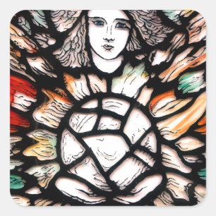 Adesivo Quadrado Meditação em Cores