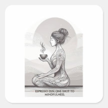 Meditação Espresso Zen Um Atirando Buda