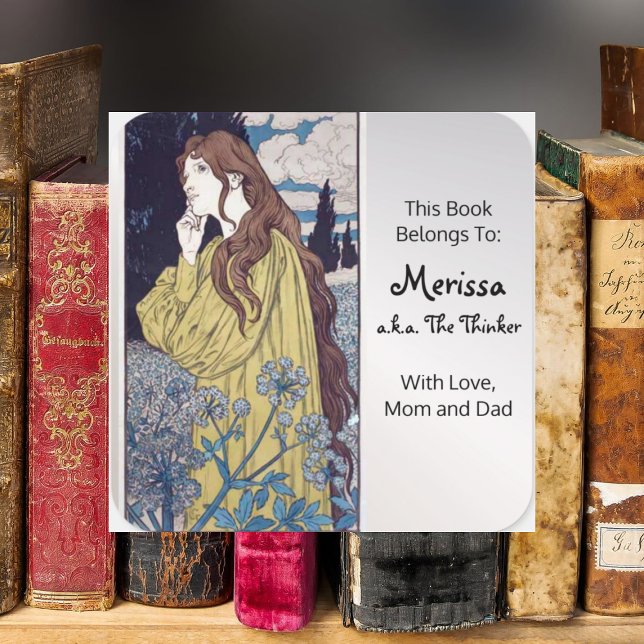 Adesivo Quadrado Meditação por Eugene Grasset (Criador carregado)