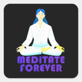 Adesivo Quadrado Meditar para sempre