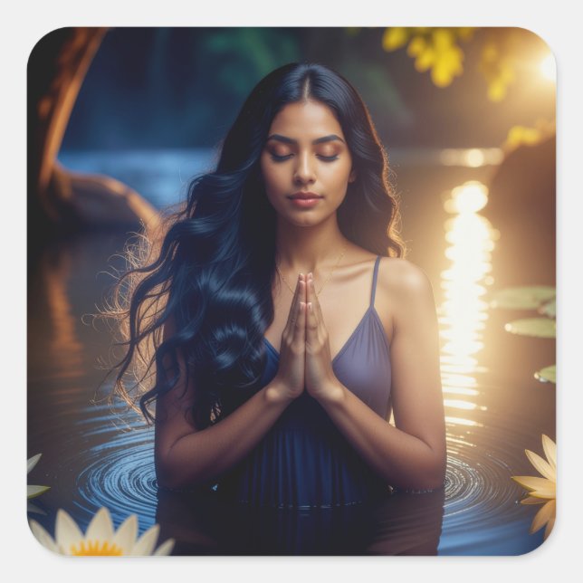 ADESIVO QUADRADO MEDITATION - YOGA - WELLNESS - CARPE DIEM (Frente)