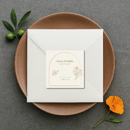 Adesivo Quadrado Mediterranean & Elegant