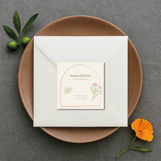 Adesivo Quadrado Mediterranean & Elegant