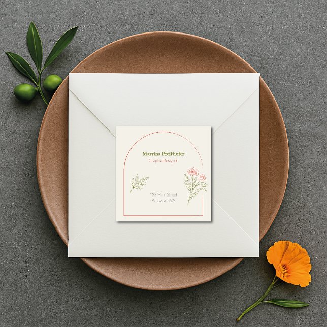 Adesivo Quadrado Mediterranean & Elegant (Criador carregado)