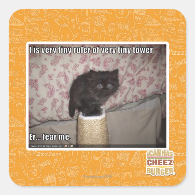 Adesivo Quadrado Medo de mim (Frente)