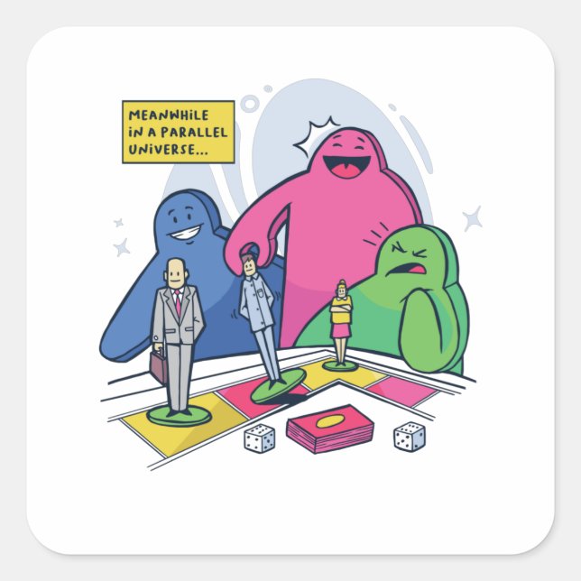 ADESIVO QUADRADO MEEPLE UNIVERSE (Frente)