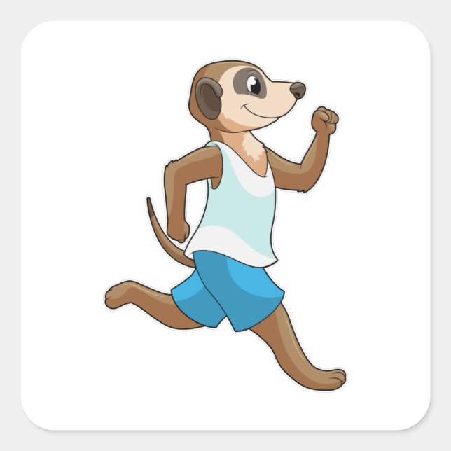 Adesivo Quadrado Meerkat no Running Sports (Frente)
