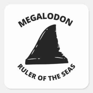 Adesivo Quadrado Megalodon