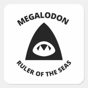 Adesivo Quadrado Megalodon