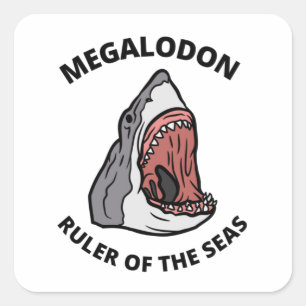 Adesivo Quadrado Megalodon