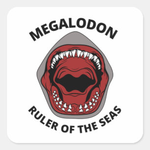 Adesivo Quadrado Megalodon
