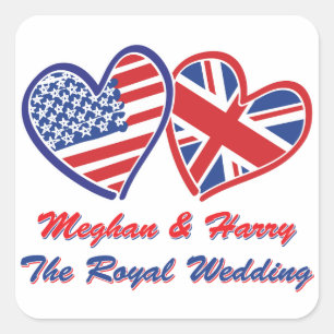 Adesivo Quadrado Meghan-e-Harrys casamento