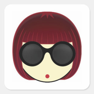 ADESIVO QUADRADO MEGUMI ・