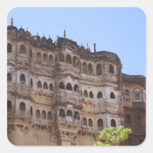 Adesivo Quadrado Meherangarh, o Forte Majestoso, Jodhpur,