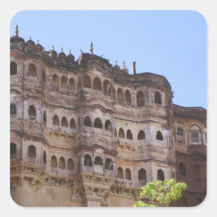 Adesivo Quadrado Meherangarh, o Majestoso Forte, Jodhpur,