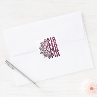 Adesivo Quadrado Meia Manala Mama Glitter Gift para o Dia da Mãe