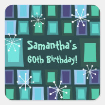 Meio século moderno 60º Aniversário Teal