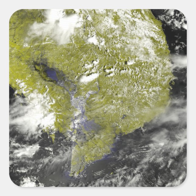 Adesivo Quadrado Mekong Delta e Tonle Sap (Frente)