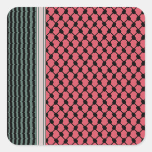 Adesivo Quadrado Melancia palestiniana Hatta Keffiyeh Kufiya Folk