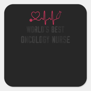 Adesivo Quadrado Melhor Enfermeira de Oncologia  Semana das Enferme
