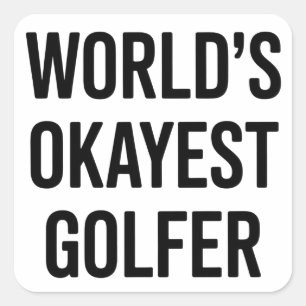 Adesivo Quadrado Melhor Golfista do Mundo Papai Dia dos Pais Golfe 