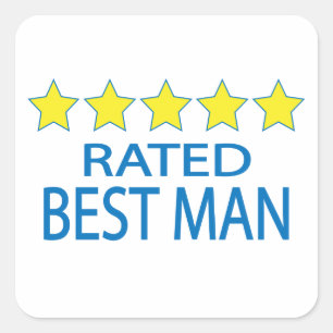 Adesivo Quadrado Melhor Homem de Cinco Estrelas