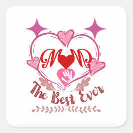 Adesivo Quadrado Melhor mãe de sempre