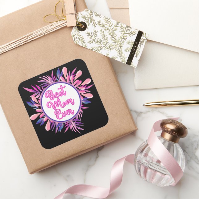 Adesivo Quadrado Melhor Mãe Nunca (Presentear)