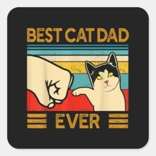 Adesivo Quadrado Melhor Pai De Gato De Pai Engraçado