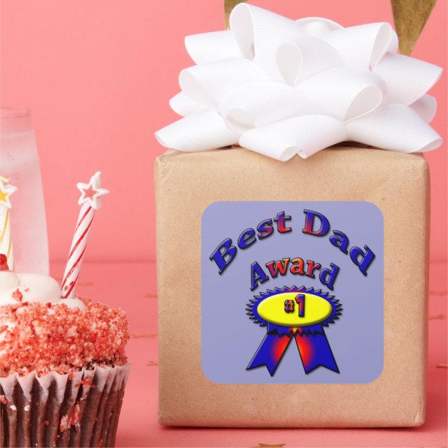 Adesivo Quadrado Melhor Prêmio de Pai (Festa)