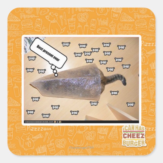 Adesivo Quadrado Melhor presente (Frente)