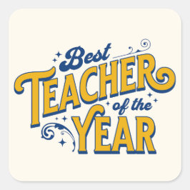 Adesivo Quadrado Melhor Professora do Ano