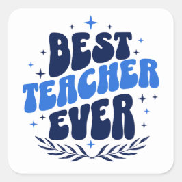 Adesivo Quadrado Melhor Professora Do Mundo