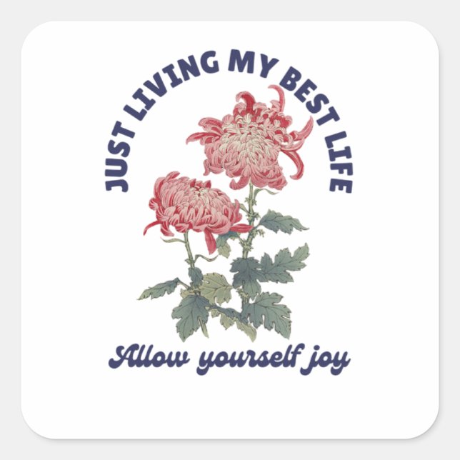 Adesivo Quadrado Melhor vida (Frente)