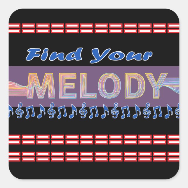 Adesivo Quadrado melody T-Shirt (Frente)