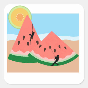 Adesivo Quadrado Melon Climber Cute Stickers