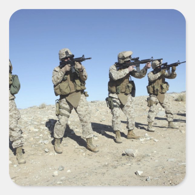 Adesivo Quadrado Membros da Equipe de Transmissão Militar (Frente)