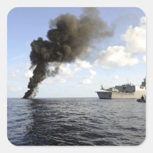 Adesivo Quadrado Membros da Guarda costeira dos EUA