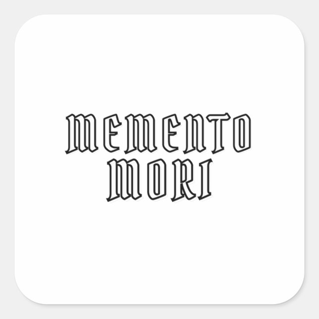 Adesivo Quadrado Memento Mori (Frente)