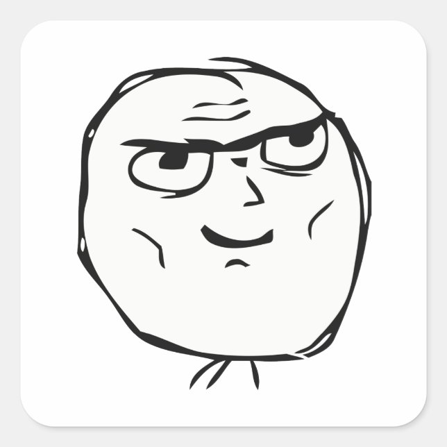 Adesivo Quadrado Memória da Cara determinada - Padrões quadrados (Frente)