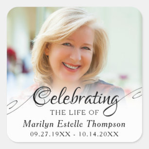 Adesivo Quadrado Memorial CELEBRAR A VIDA DA Foto