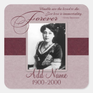 Adesivo Quadrado Memorial feito sob encomenda para sempre amado