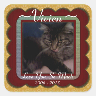 Adesivo Quadrado Memorial Pet Personalizável