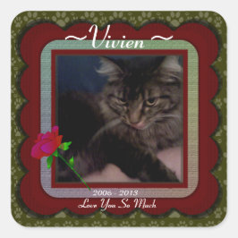Adesivo Quadrado Memorial Pet Personalizável