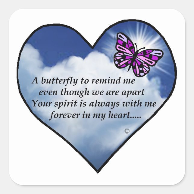 Adesivo Quadrado Memorial Poem (Frente)