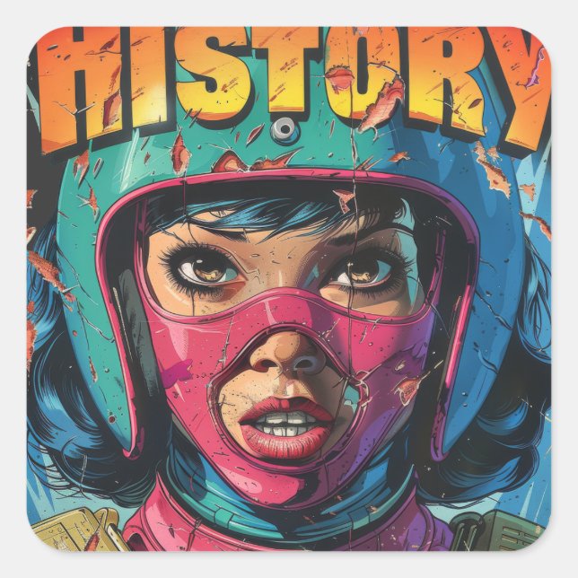 Adesivo Quadrado menina (Frente)