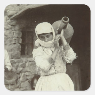 Adesivo Quadrado Menina arménia do país, Yerevan