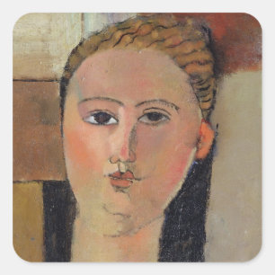 Adesivo Quadrado Menina com cabelo vermelho, 1915